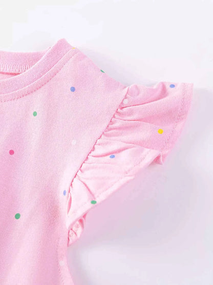 Children's Unicorn Ruffle Sleeve Tulle Dress