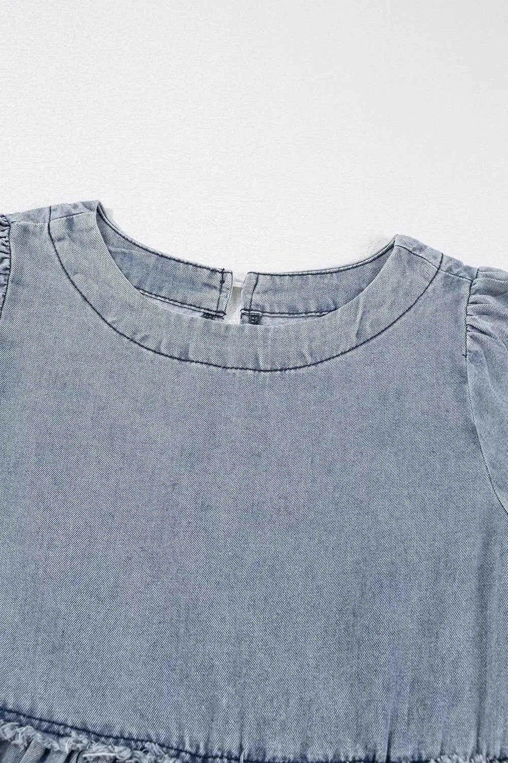 Vintage Wash Denim Dress with Pockets
