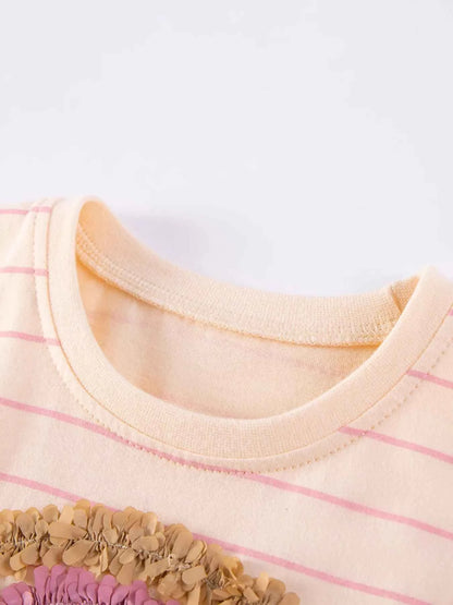Children's Rainbow Applique T-Shirt and Tulle Skirt Set