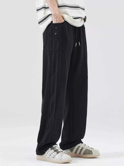 Men's Full Size Drawstring Wide Leg Casual Pants Plus Size