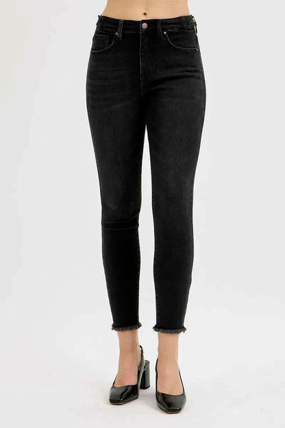 RISEN Full Size Tummy Control High Rise Adjustable Waist Skinny Jeans Plus Size