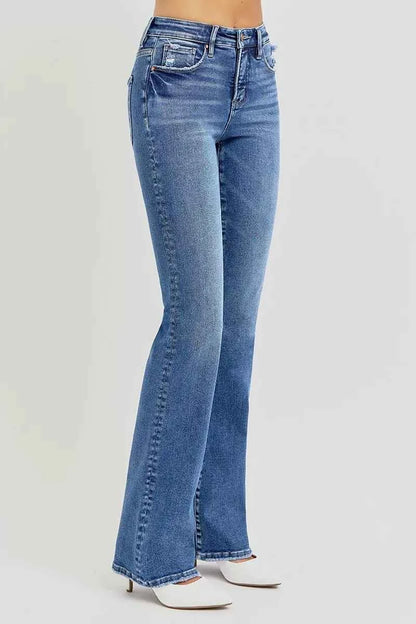 RISEN Full Size Tummy Control High Rise Straight Jeans Plus Size