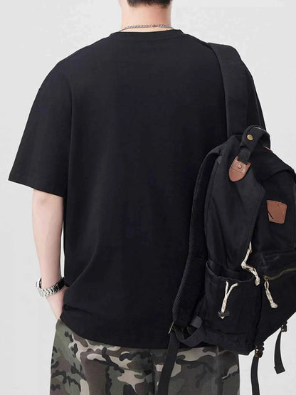 Men's Plus Size Fish Round Neck Short Sleeve T-Shirt