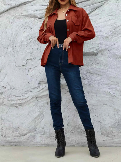 Corduroy Button-Down Shacket