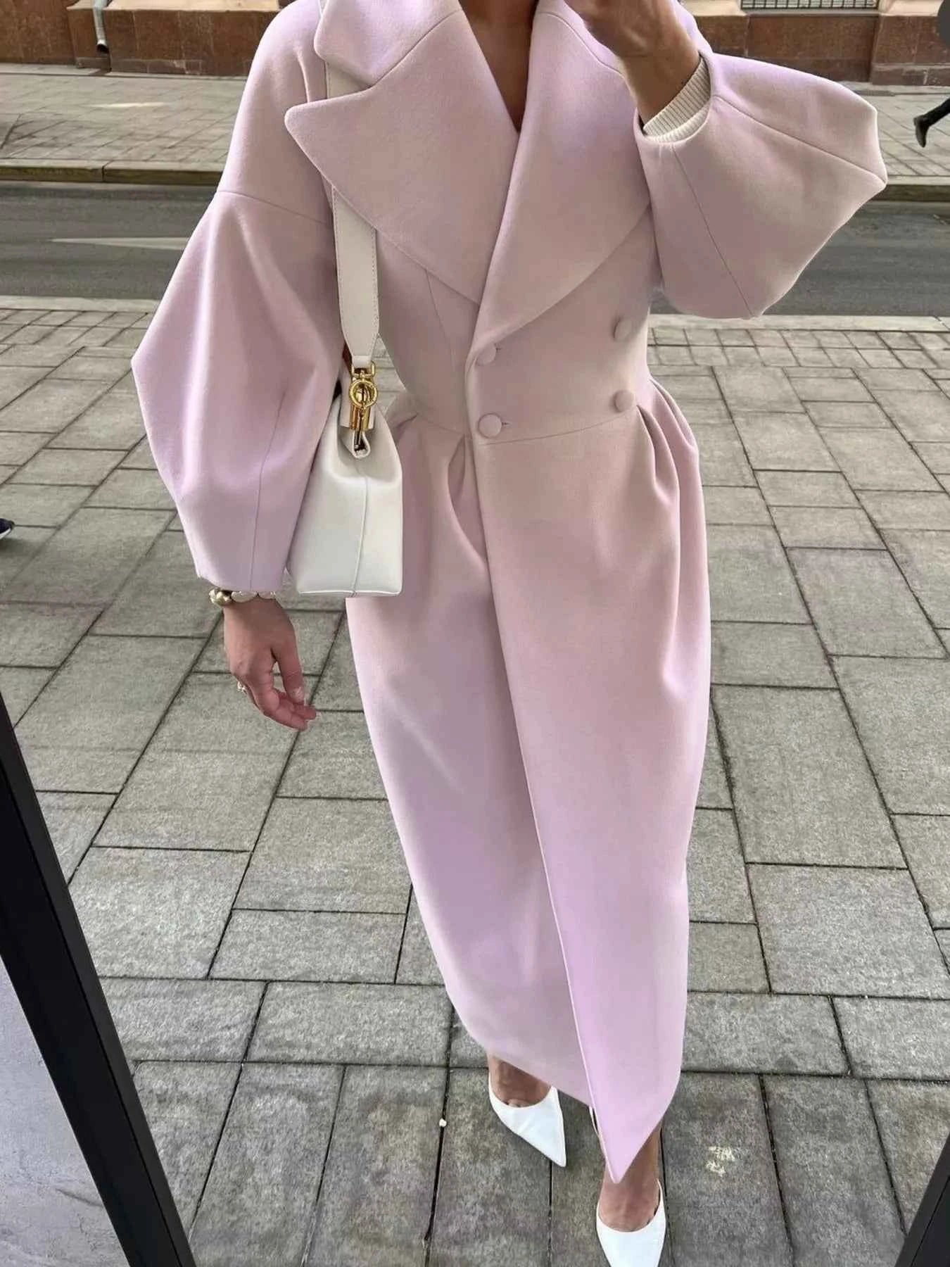 Double-Breasted Longline Coat