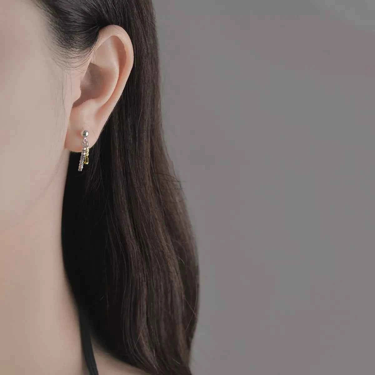 925 Sterling Silver Chain Drop Earrings