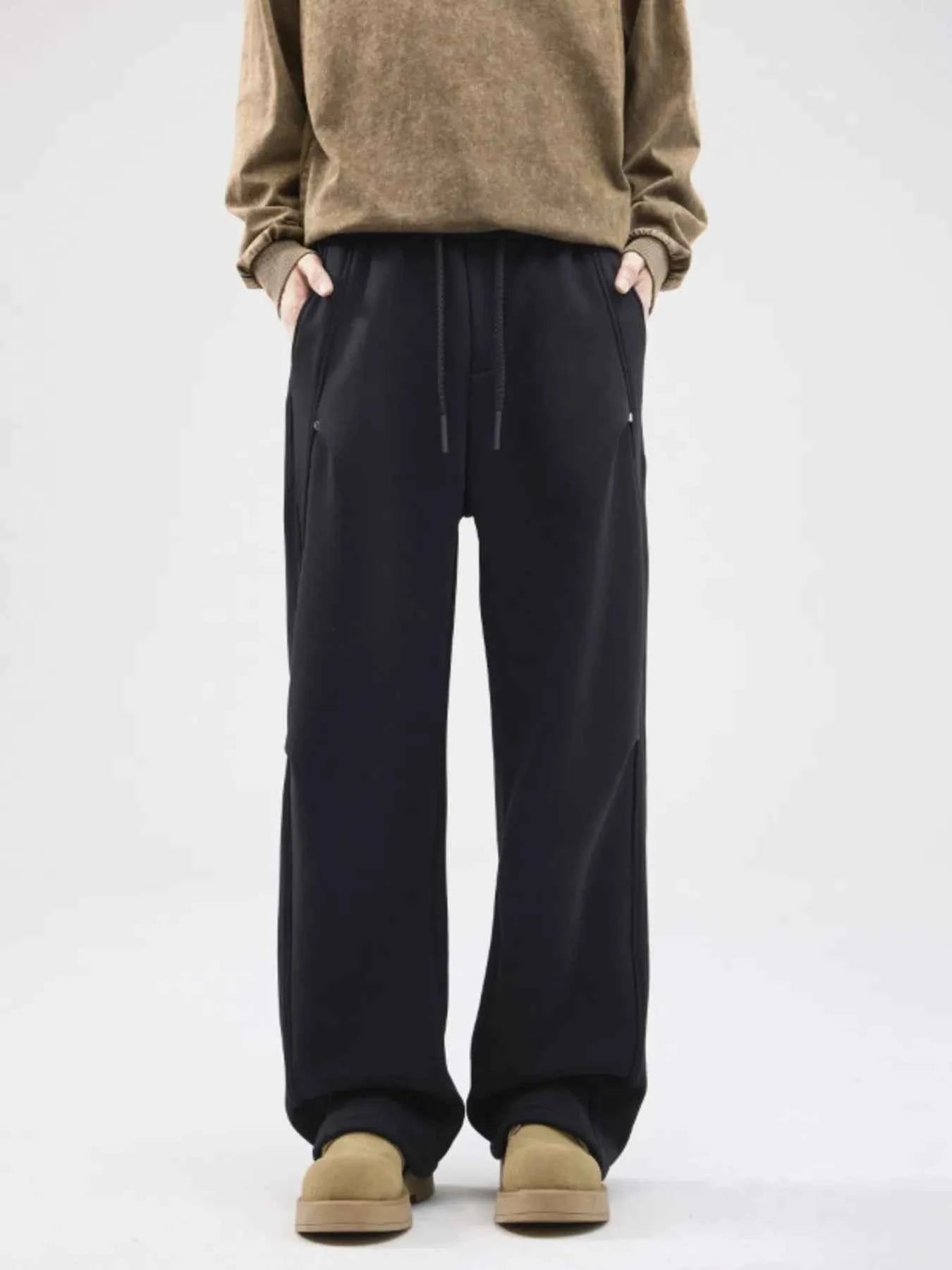 Men's Full Size Wide-Leg Drawstring Sweatpants Plus Size