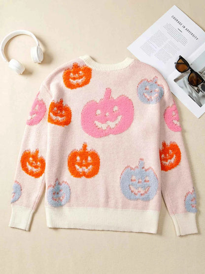 Halloween Cute Pumpkin Pattern Sweater