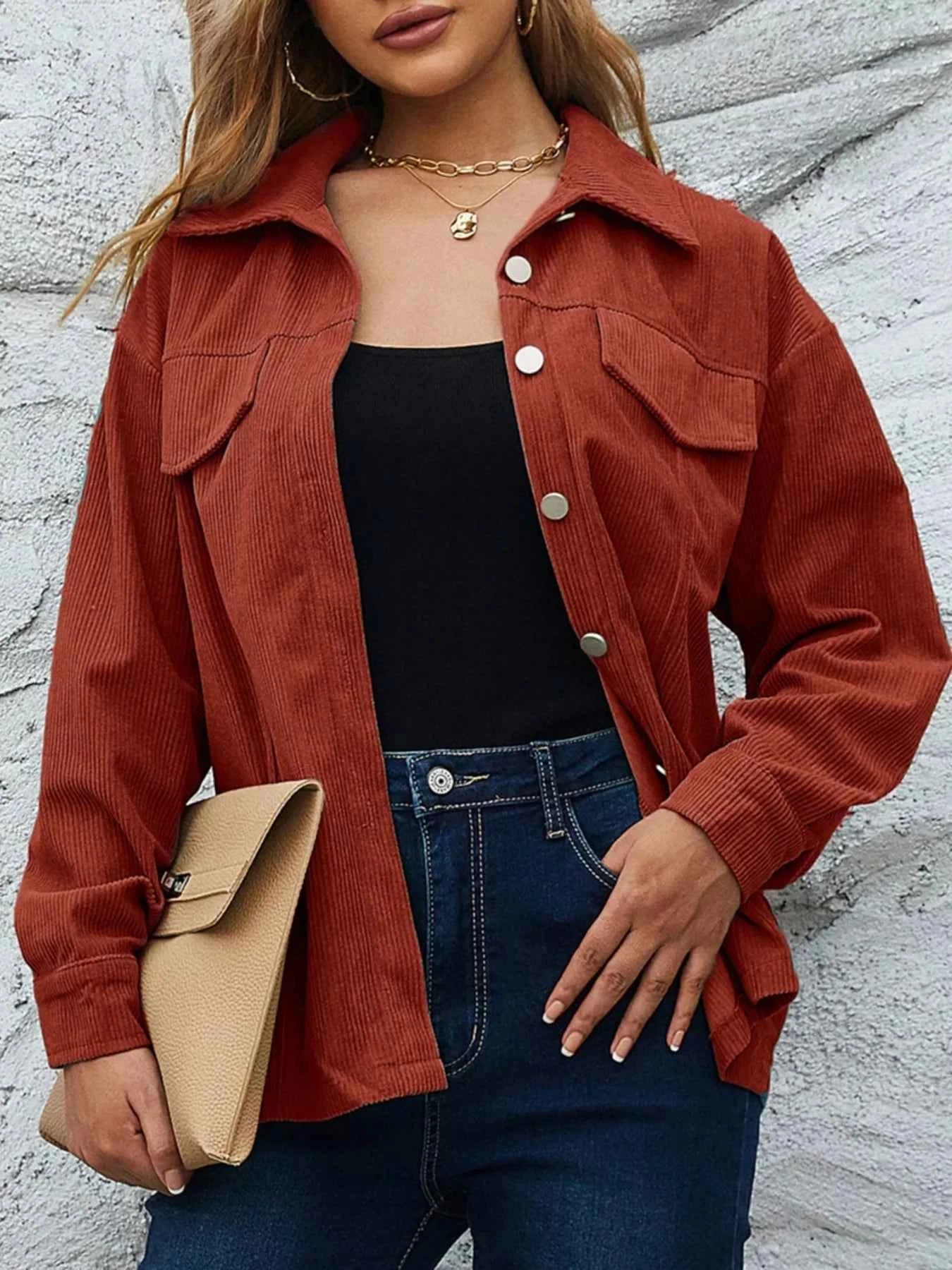 Corduroy Button-Down Shacket