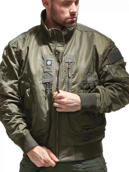 Men's Plus Size Zip Up Long Sleeve Jacket