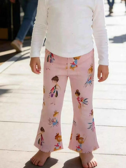 Children's Fairy Print Flared Leggings