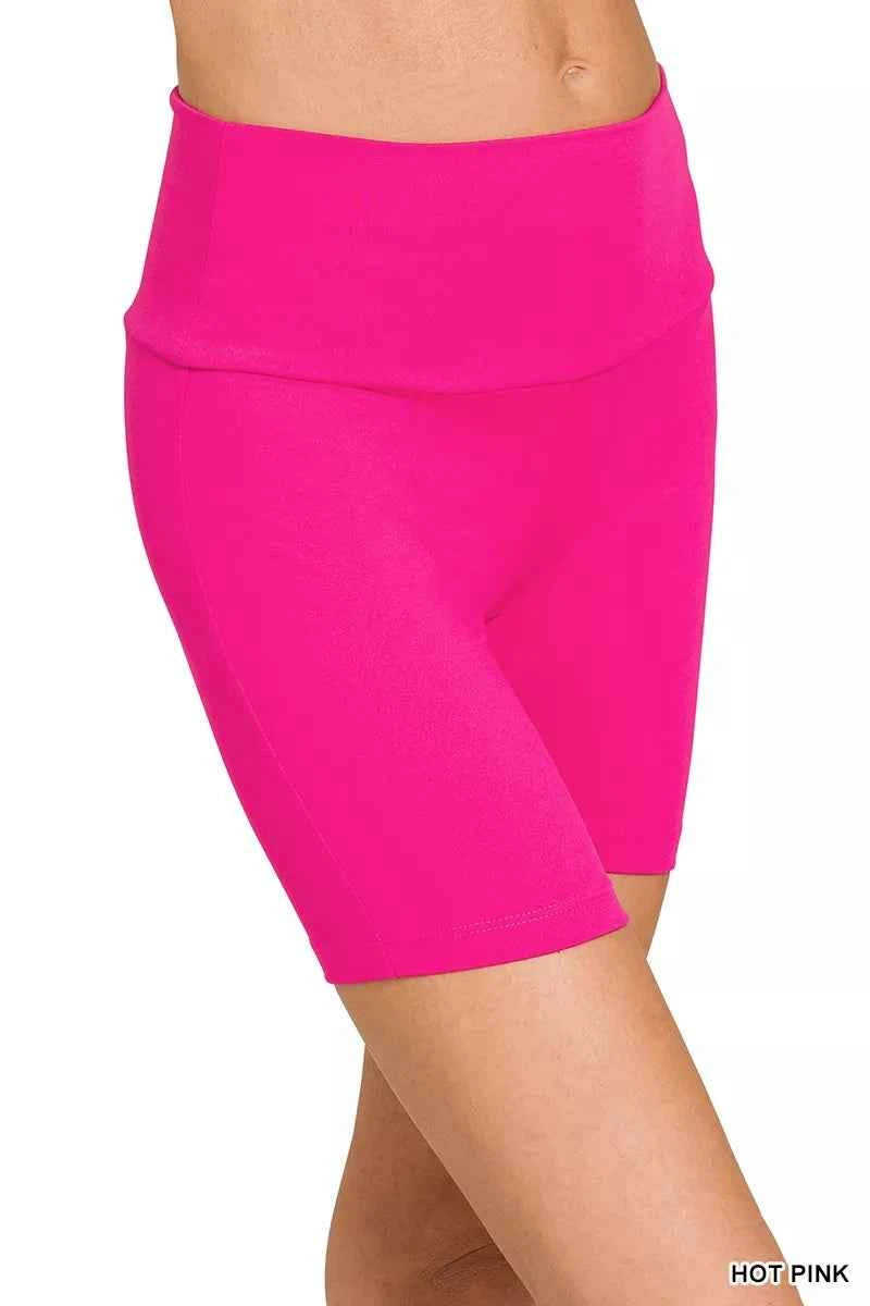 Zenana Brushed Dty Microfiber Top & Biker Shorts