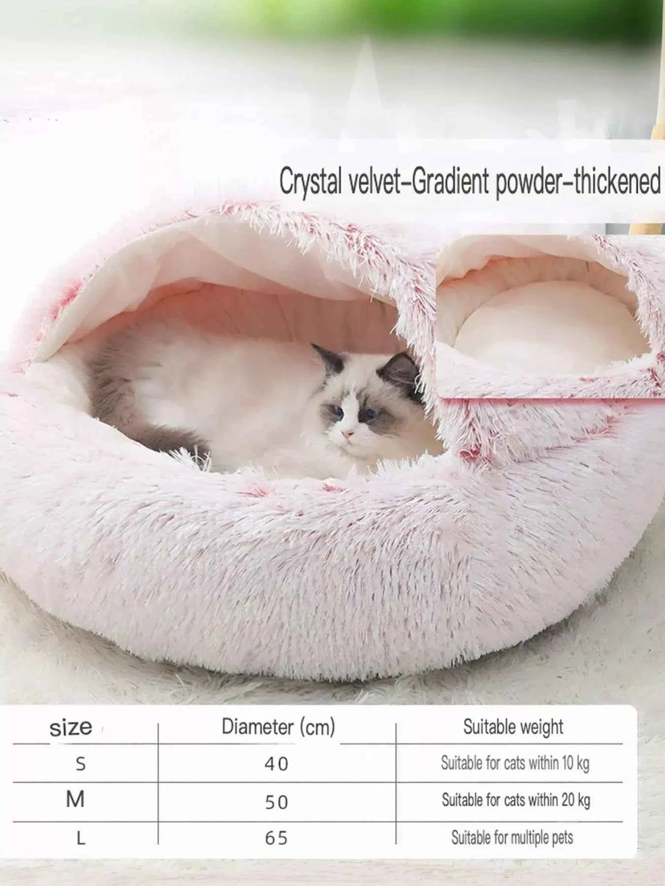 Round Plush Calming Pet Nest