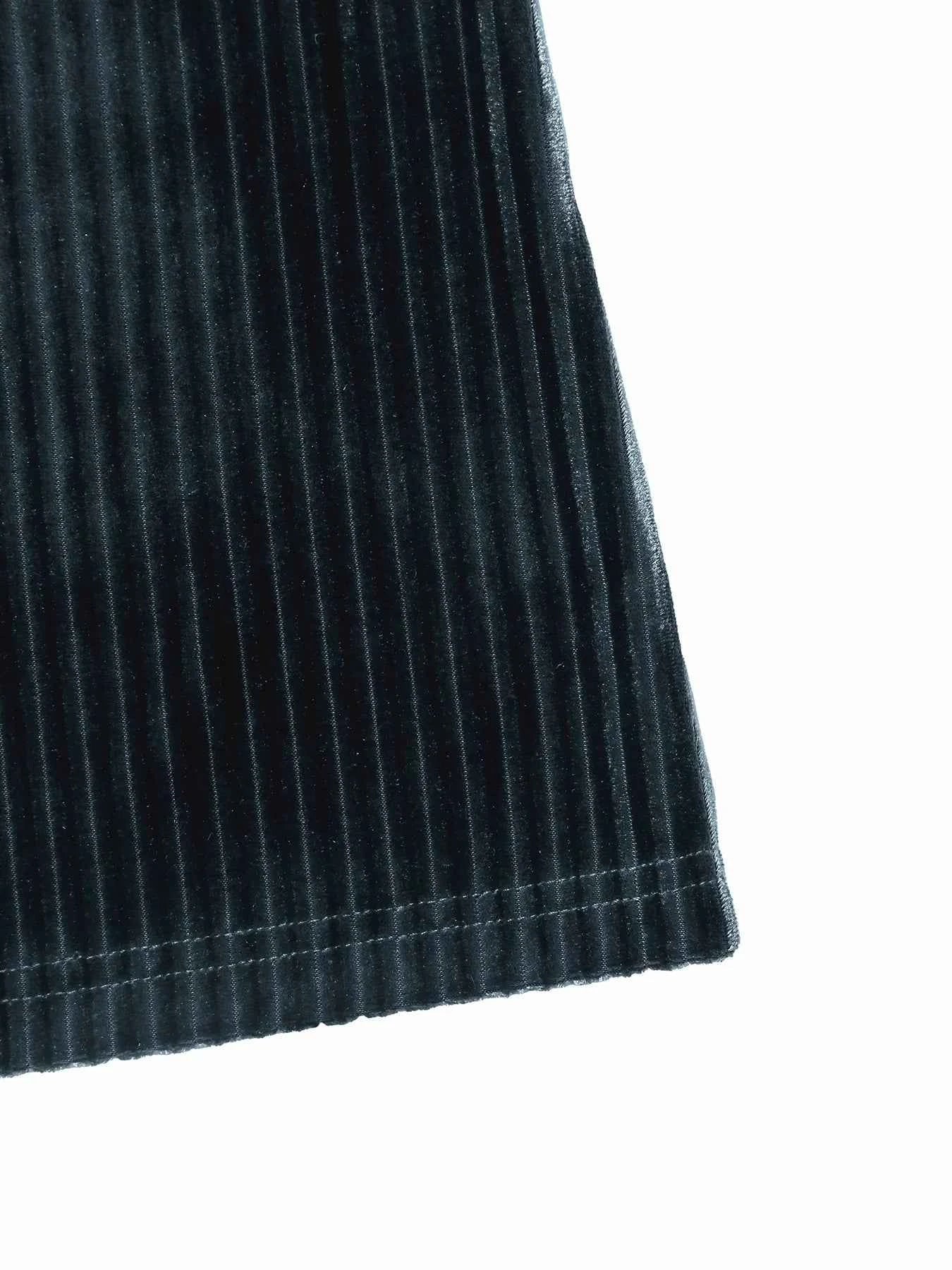 High-Waisted Ribbed Velvet Flare Pants