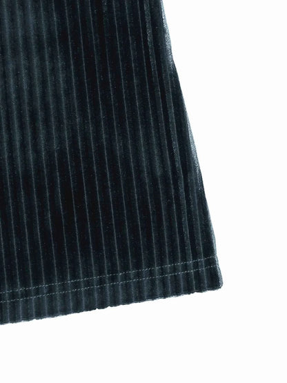 High-Waisted Ribbed Velvet Flare Pants