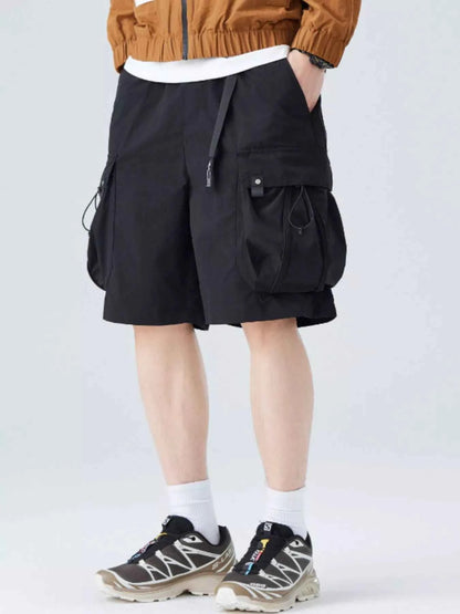 Men's Plus Size Cargo Shorts with Drawstring