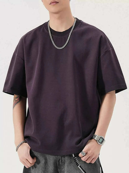 Men's Full Size Oversized Round Neck T-Shirt Plus Size