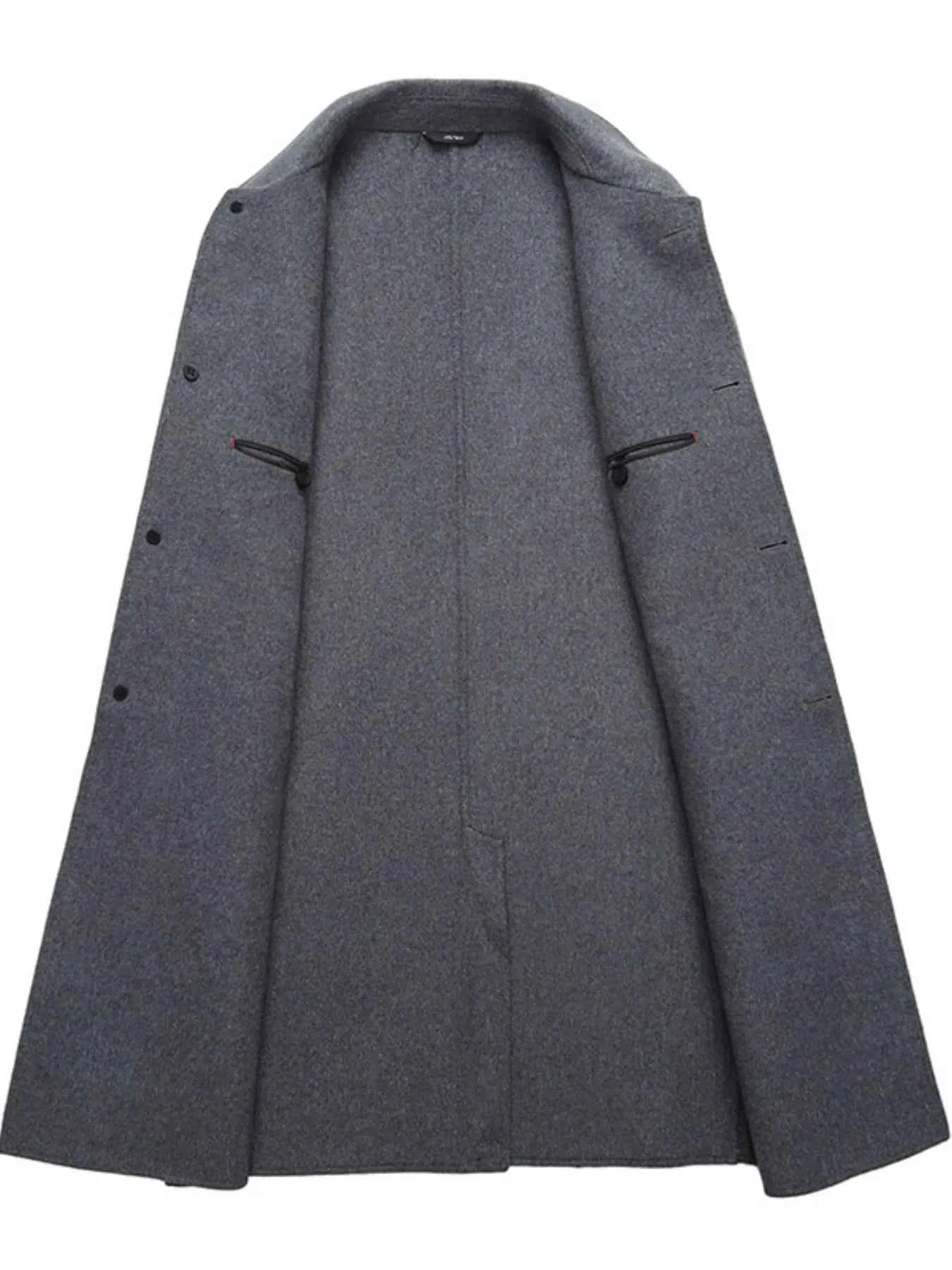 Men's Plus Size Long Sleeve Casual Longline Outerwear