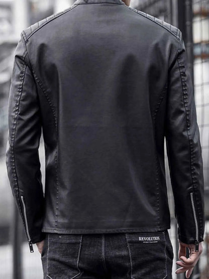 Men's Plus Size Zip Up Long Sleeve Jacket