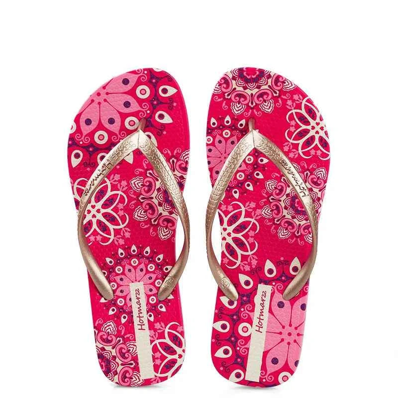 Printed Summer Toe Post Slippers