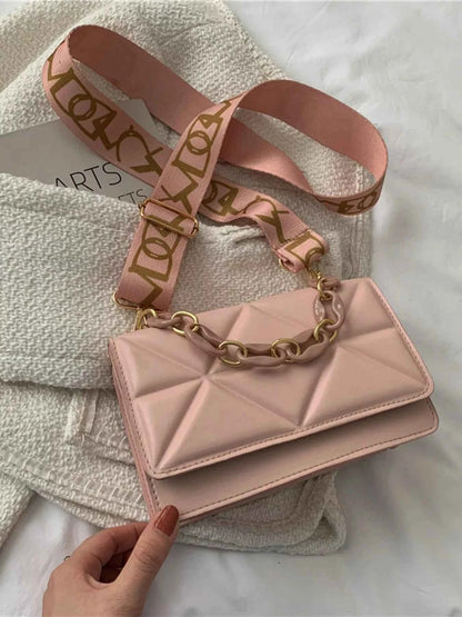 Quilted Adjustable Strap Crossbody Bag