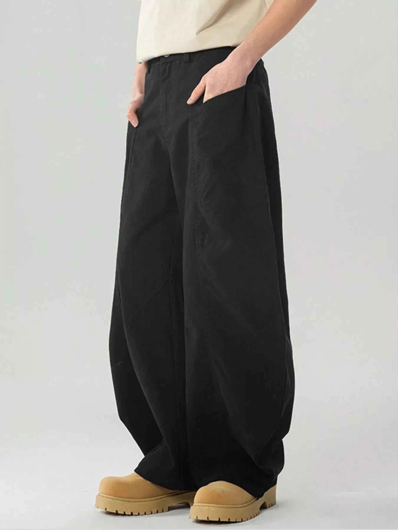Men's Pocketed Wide Leg Pants
