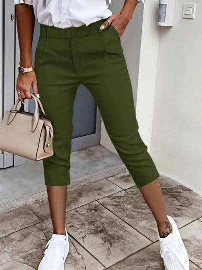 Pleated Detail Pants with Pockets