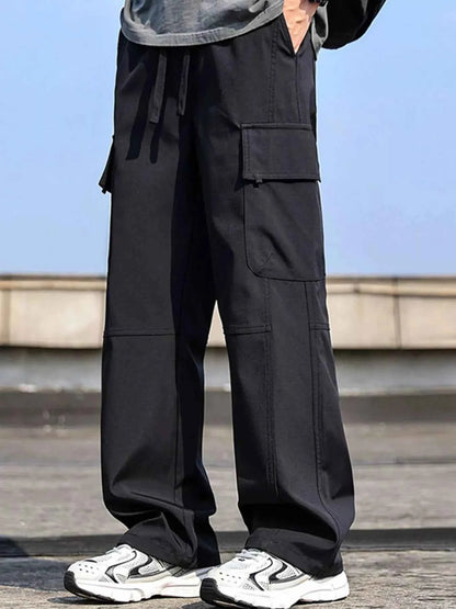 Men's Plus Size Cargo Wide Leg Pants