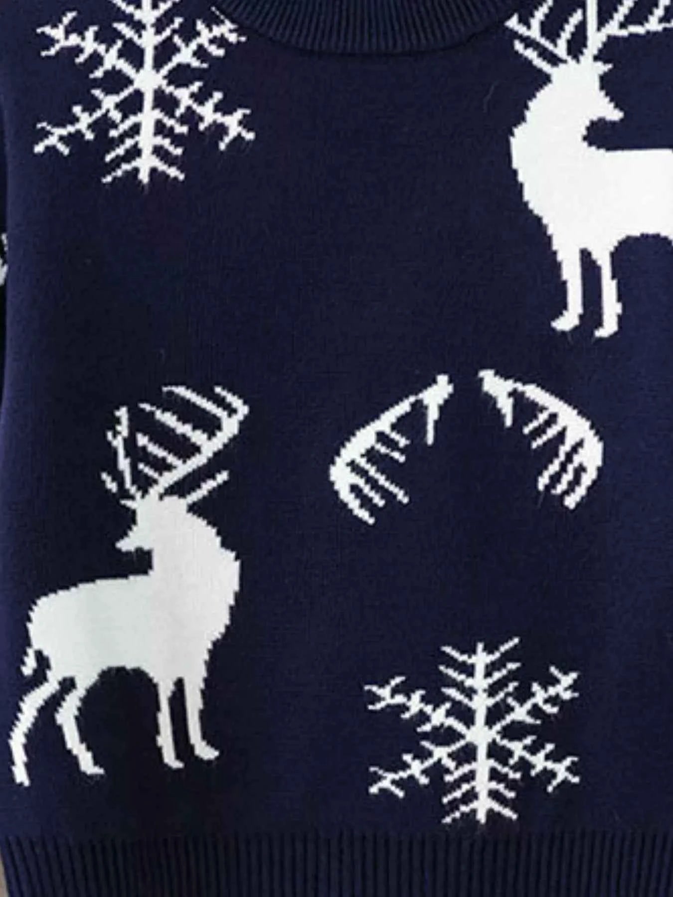 Children's Reindeer & Snowflake Knit Sweater