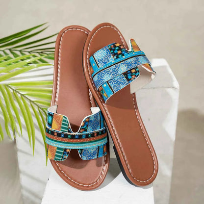 Bohemian Print Flat Sandals
