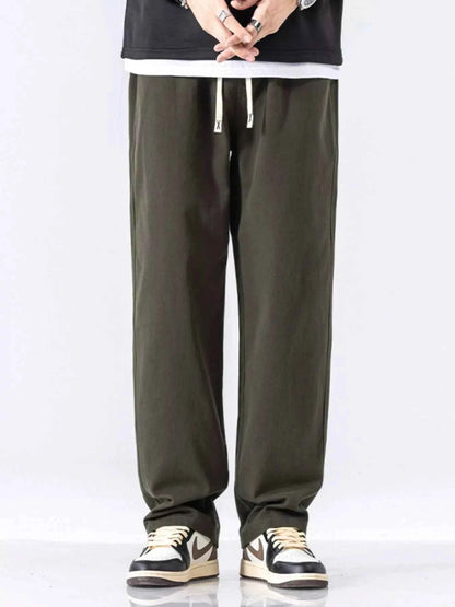 Men's Full Size Casual Loose-Fit Drawstring Pants Plus Size