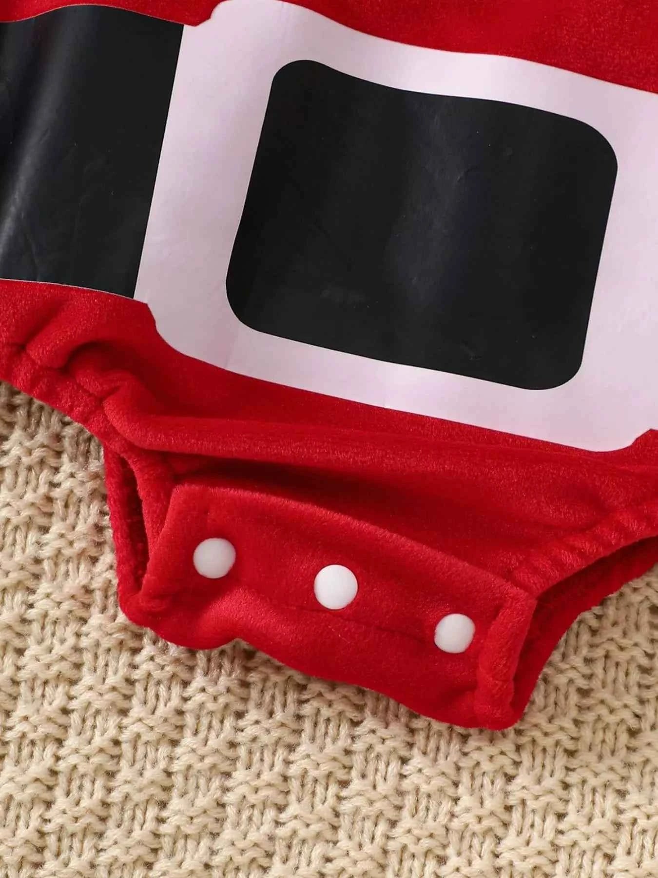 Children's Christmas Santa Claus Hooded One-Piece