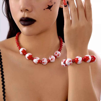 Halloween Necklace and Bracelet Jewelry Set