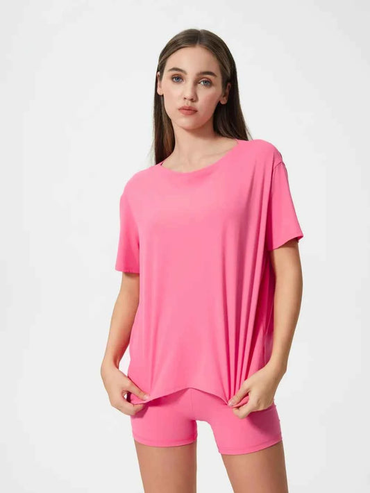 Millennia Round Neck Short Sleeve Active T-Shirt