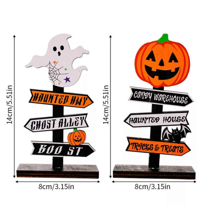 Halloween Wooden Signpost Ornaments