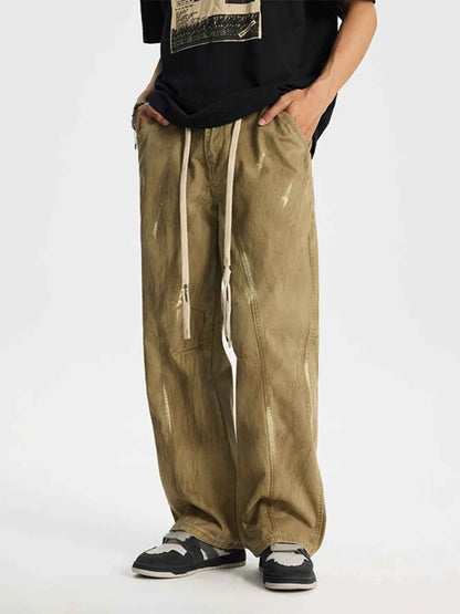 Men's Full Size Wide Leg Pants Plus Size