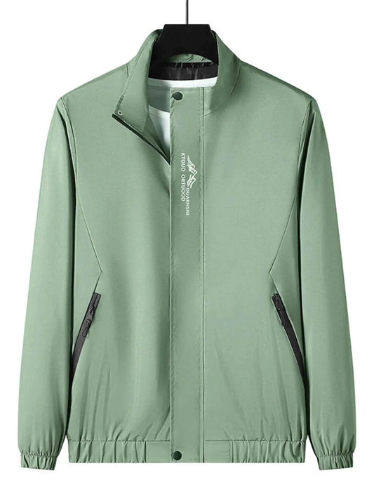 Men's Plus Size Zip Up Long Sleeve Jacket