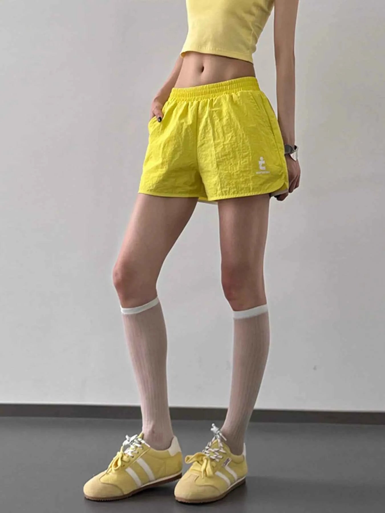 Elastic Waist Cotton Linen Shorts