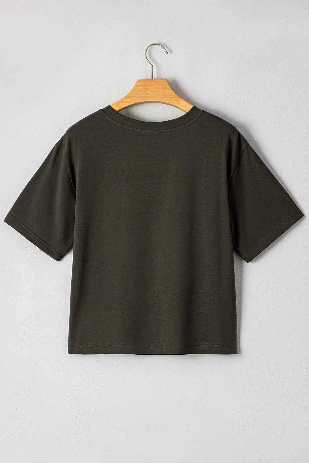 Bull Head Skull Round Neck Short Sleeve T Shirt