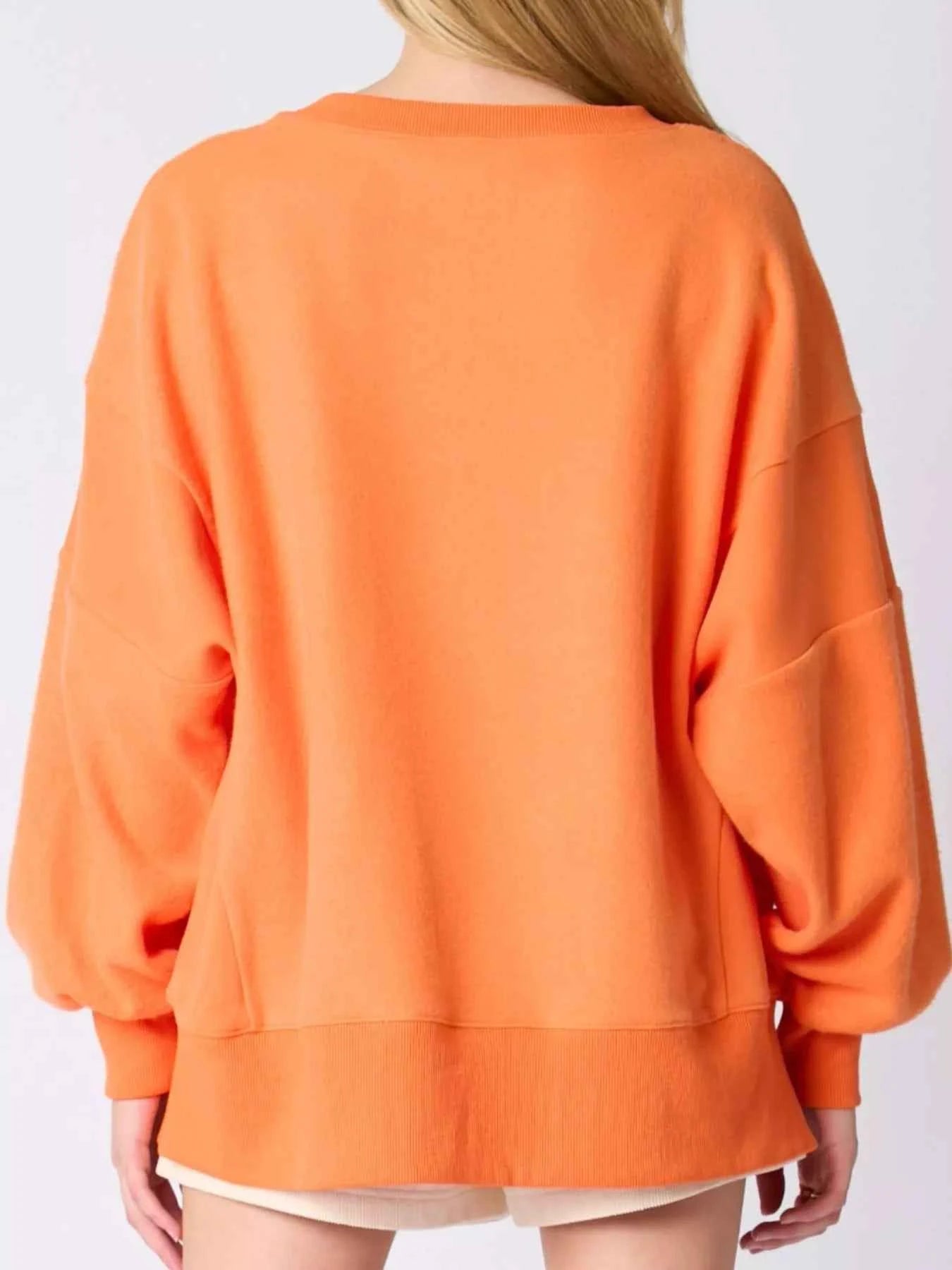 Halloween Sequin Ghost Oversized Sweatshirt