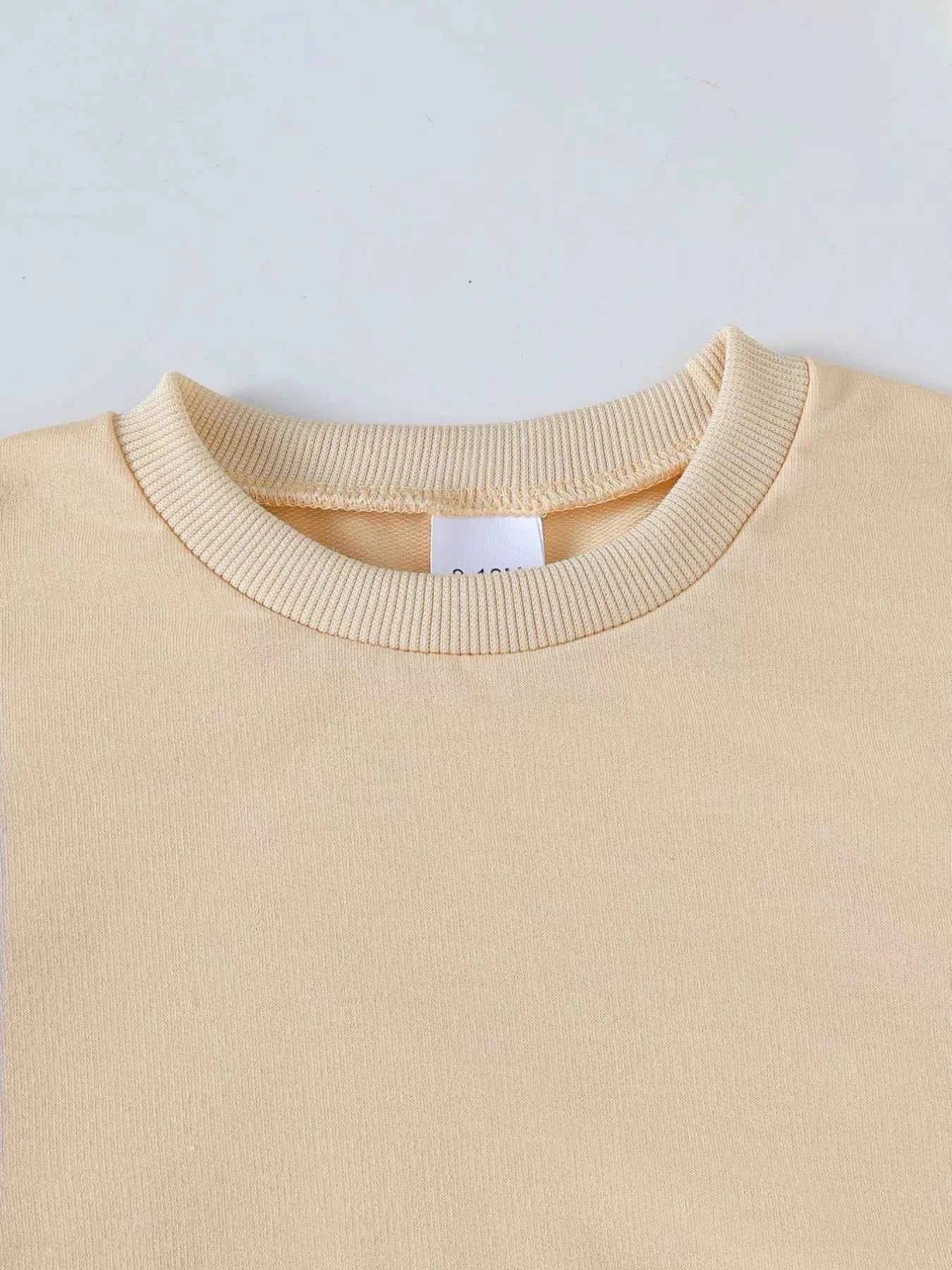 Children's Halloween Graphic Round Neck Top and Pants Set