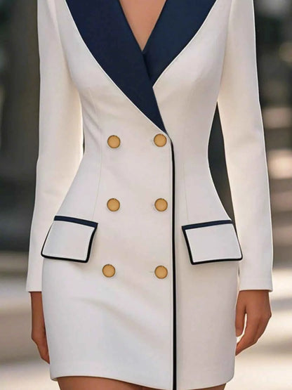 Double-Breasted Blazer Dress
