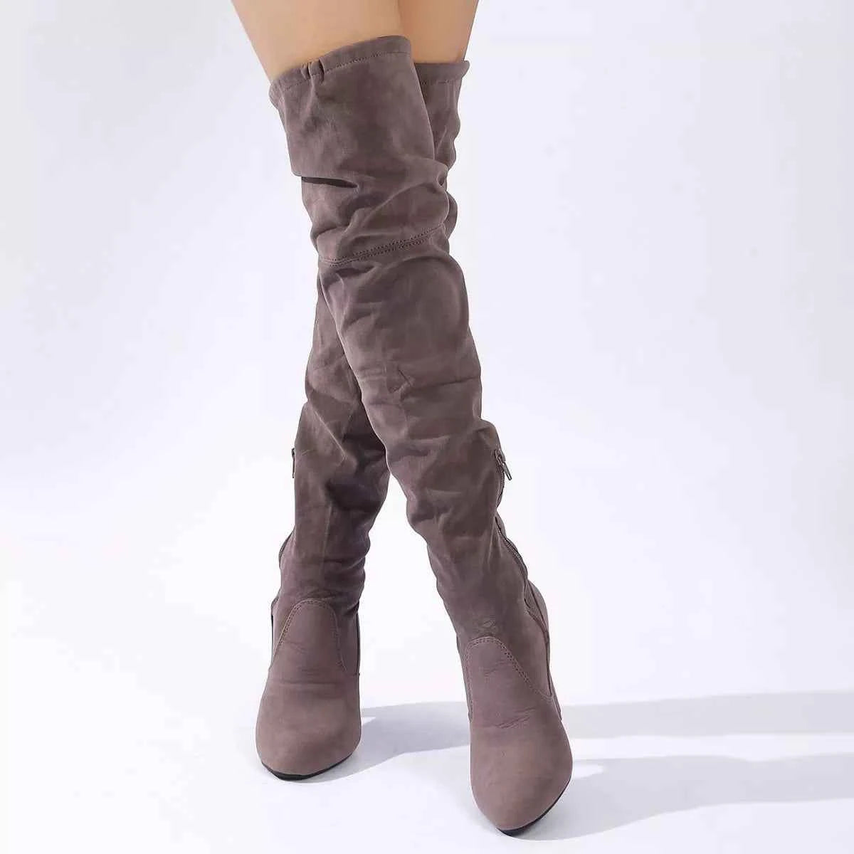 Over-the-Knee High Heel Boots