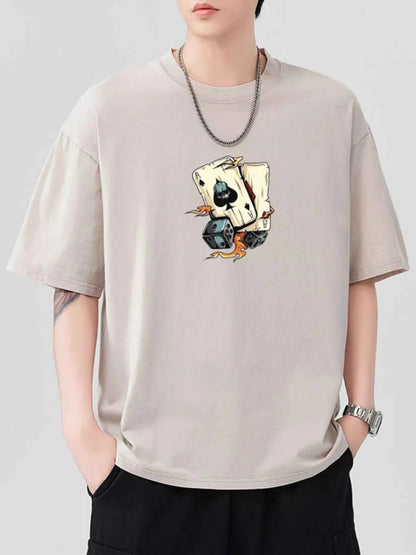 Men's Graphic Round Neck Short Sleeve T-Shirt