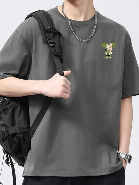 Men's Full Size Round Neck Short Sleeve T-Shirt Plus Size