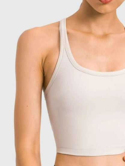Millennia Scoop Neck Active Tank with Detachable Chest Pads