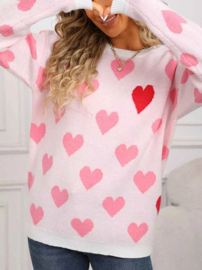 Valentine's Day Heart Crew Neck Sweater