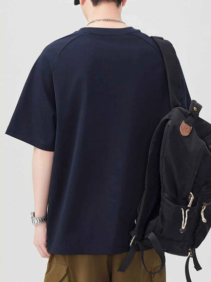 Men's Plus Size Contrast Round Neck Short Sleeve T-Shirt