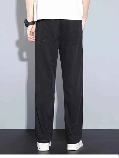 Men's Plus Size Casual Wide Leg Drawstring Pants