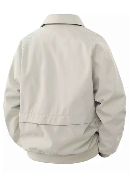 Men's Plus Size Zip Up Long Sleeve Jacket